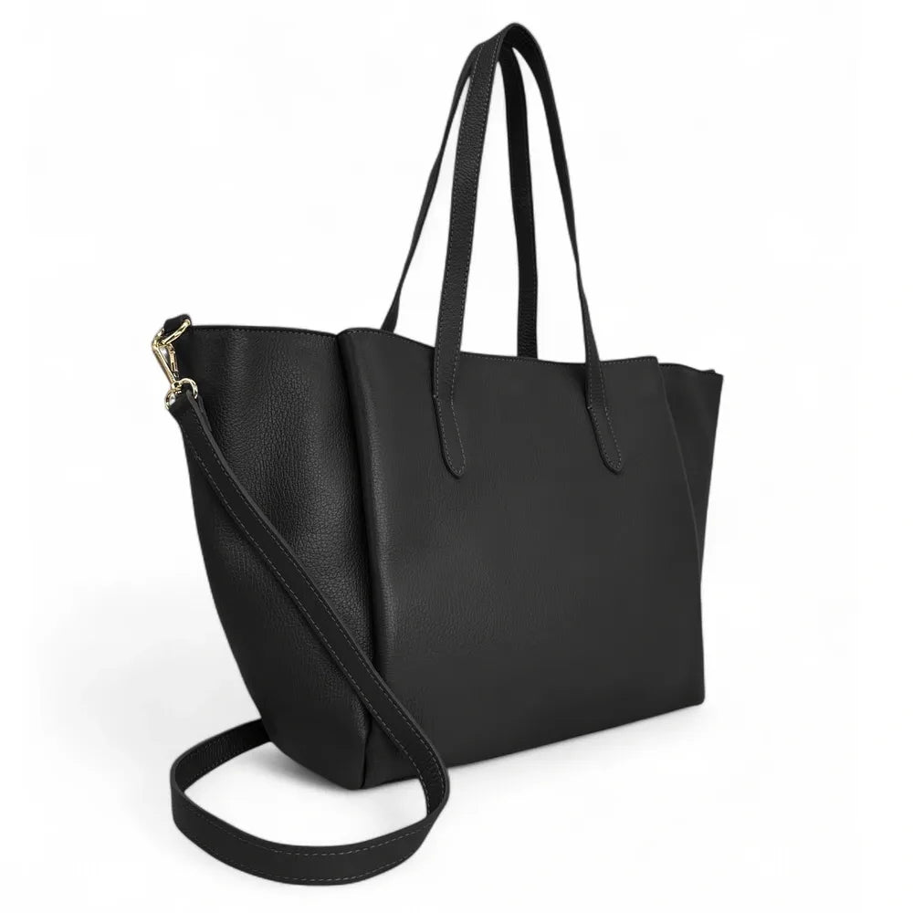 Grand sac en cuir grainé TITANIA Noir