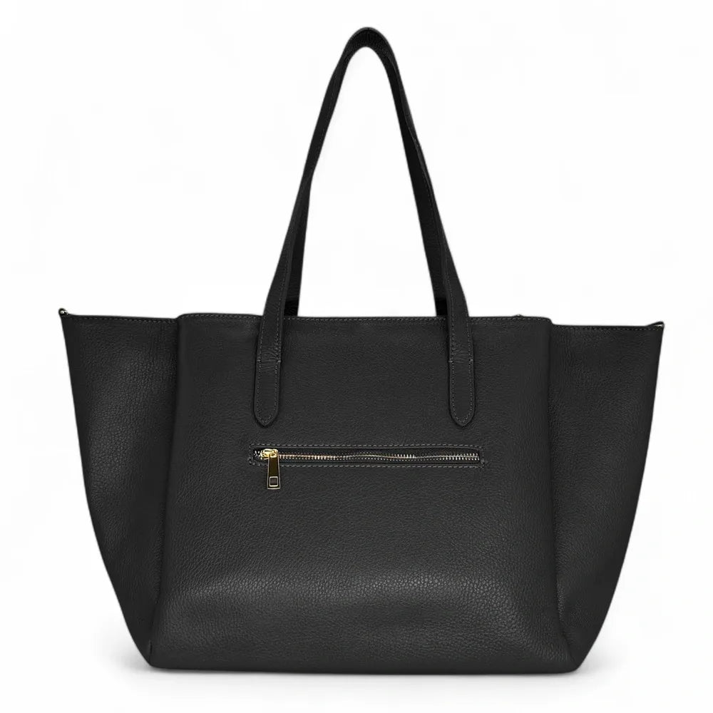 Grand sac en cuir grainé TITANIA Noir