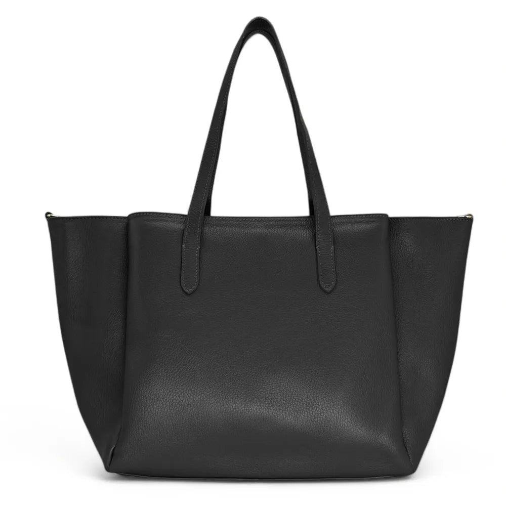 Grand sac en cuir grainé TITANIA Noir