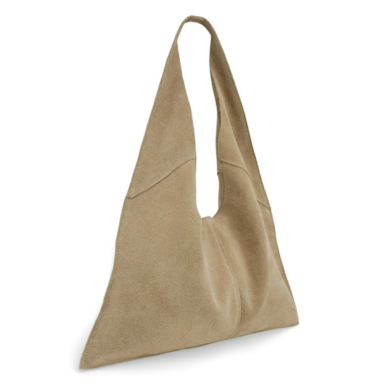 Sac Hobo en daim NEW EVE Beige crème