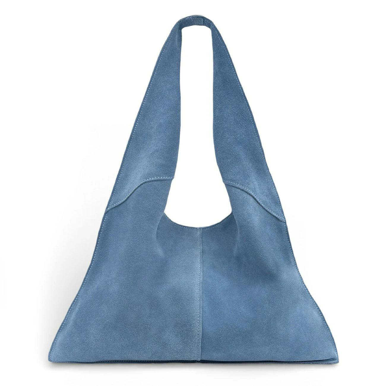 Sac Hobo en daim NEW EVE Bleu denim