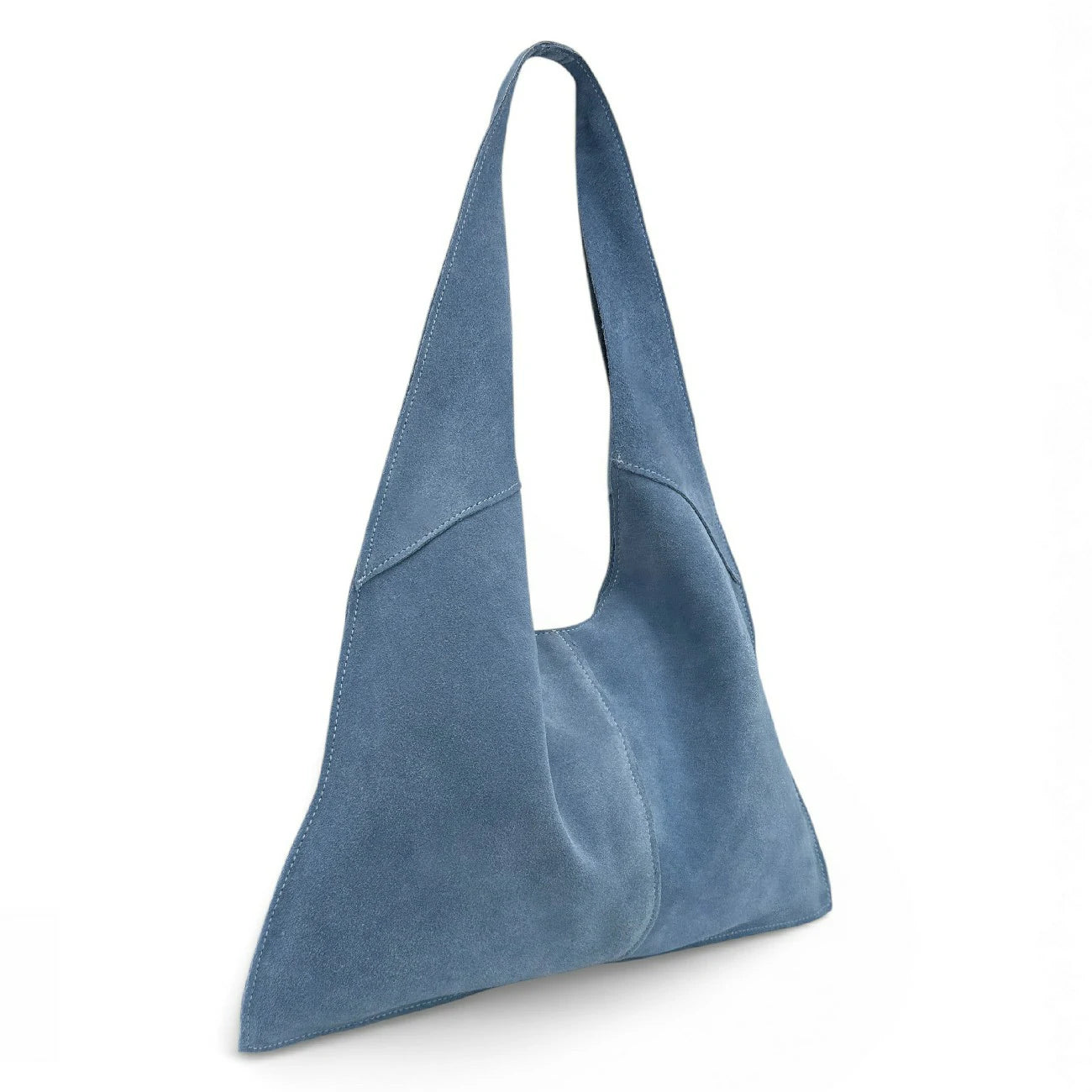 Sac Hobo en daim NEW EVE Bleu denim