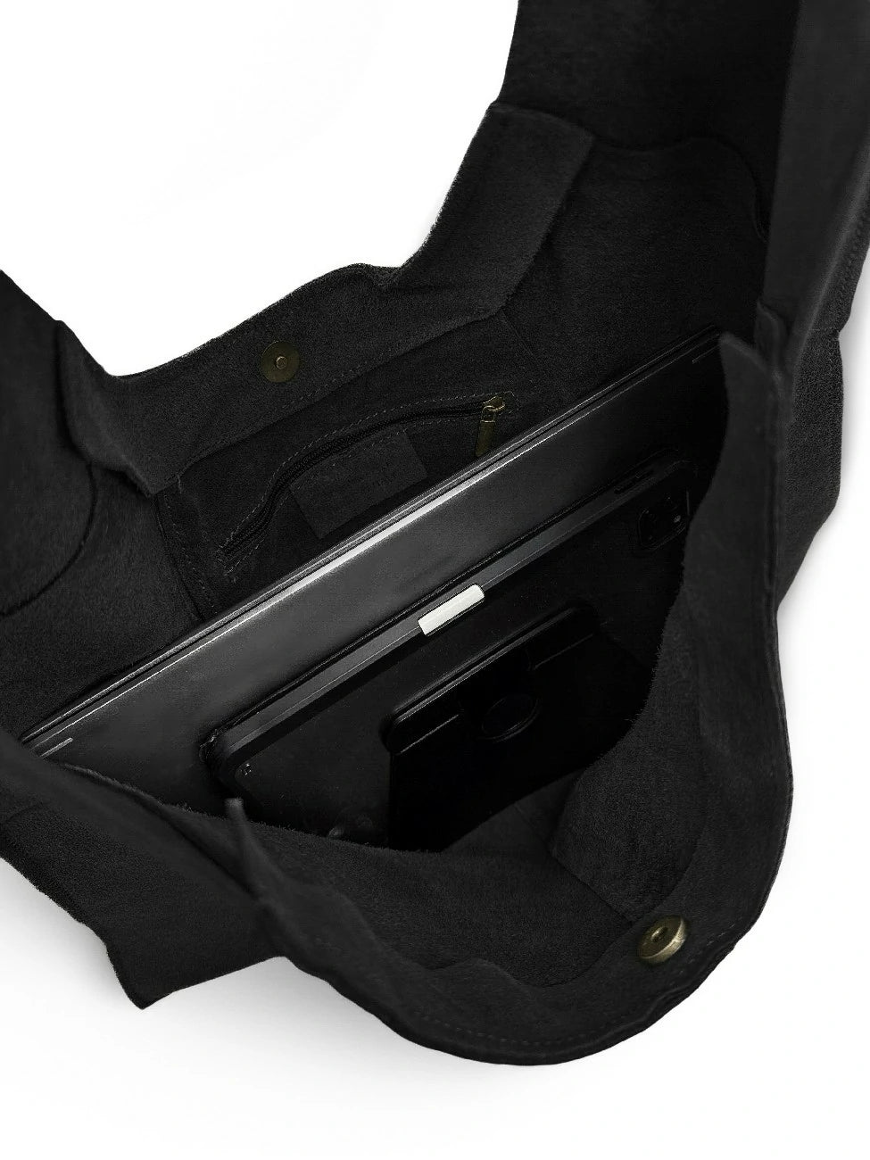 Hobo-Tasche aus Wildleder NEW EVE Schwarz