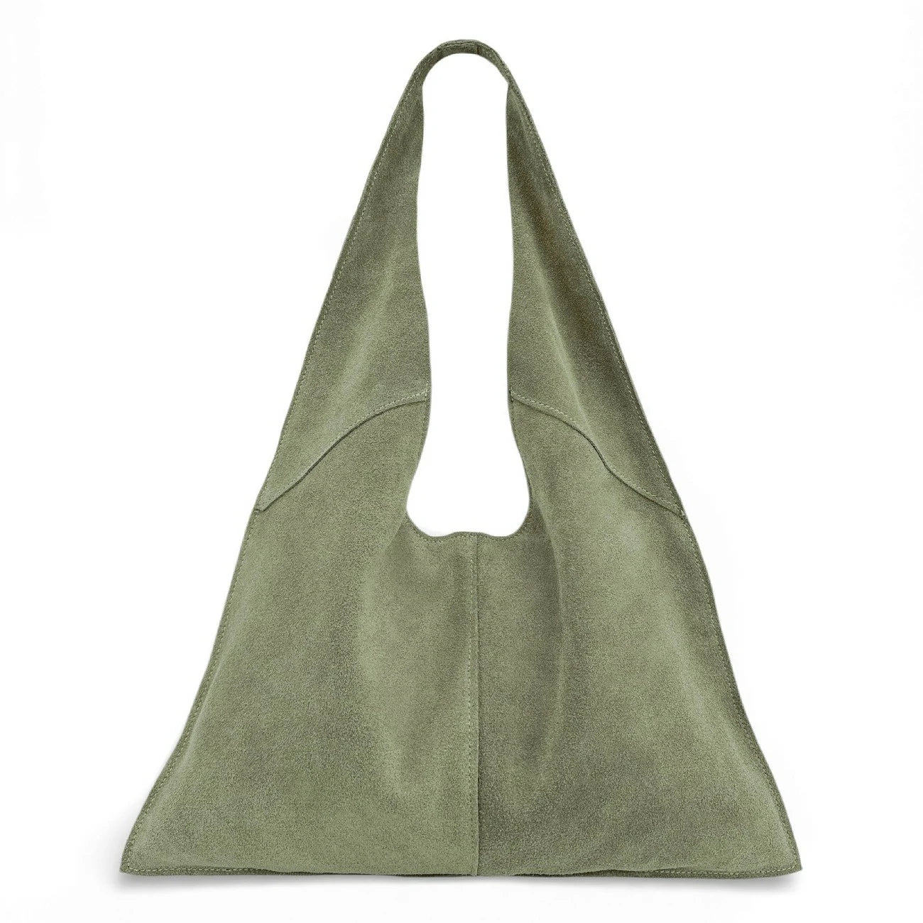 Sac Hobo en daim NEW EVE Vert amande