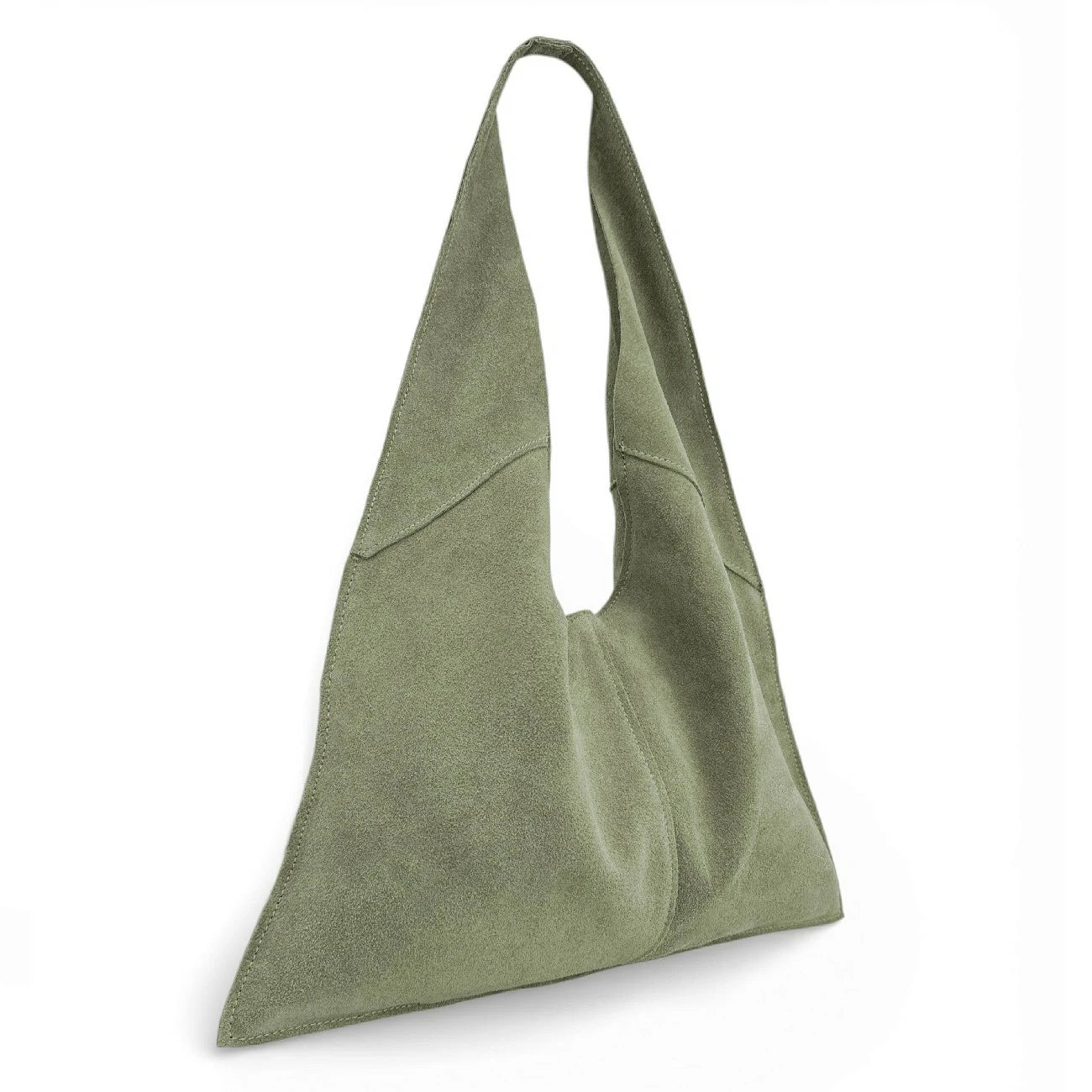 Sac Hobo en daim NEW EVE Vert amande