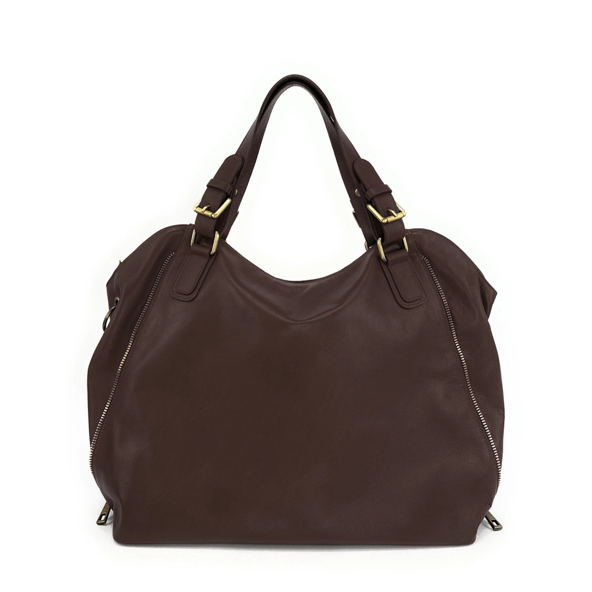 Pattern leather bag TUNBUR Camel zebra