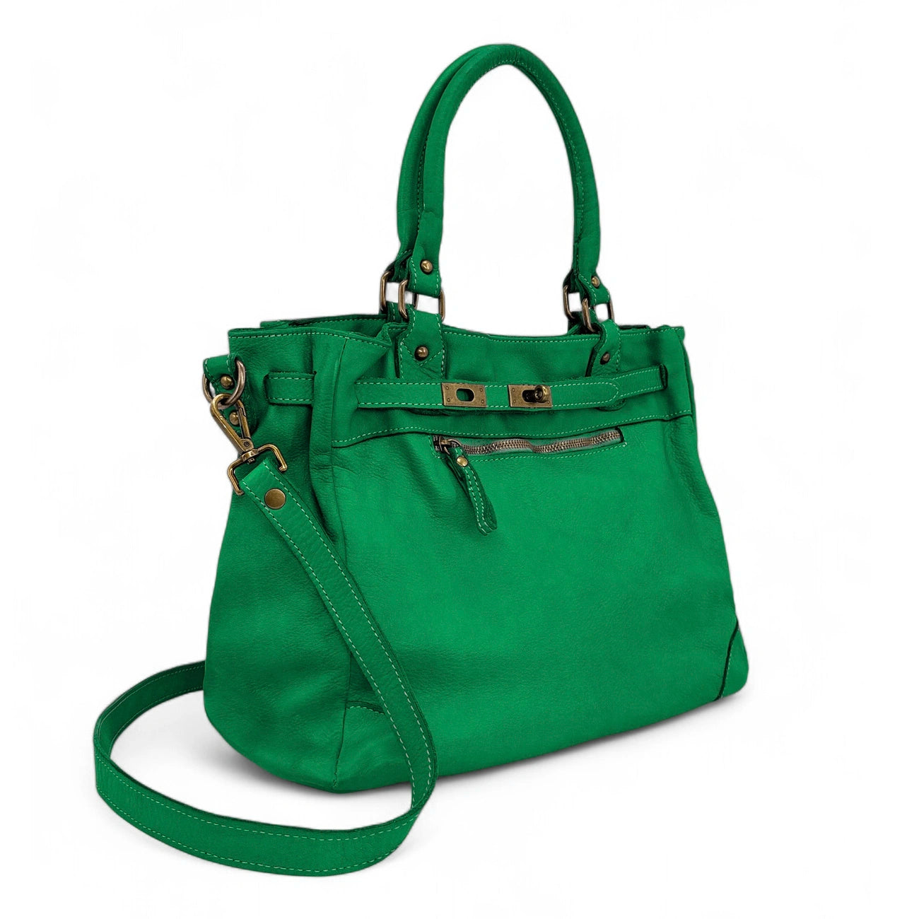 Bolso shopper grande de piel tornasolada JANE BY NIGHT Negro