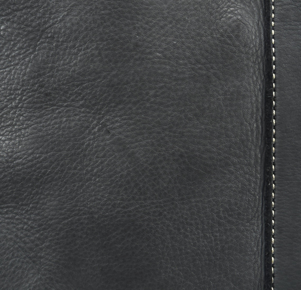 Grand sac porté épaule en cuir souple tannage végétal STORM XL HURRICAN Gris foncé