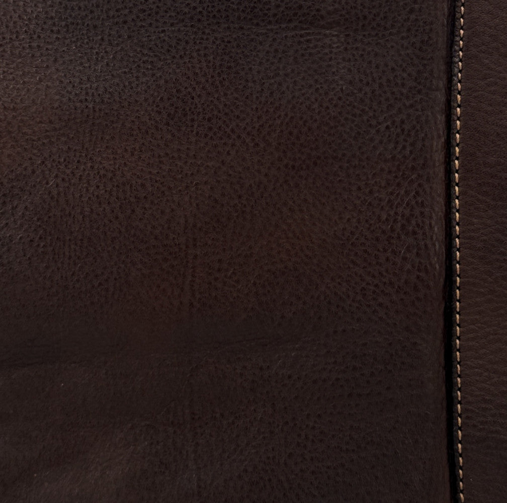Grand sac porté épaule en cuir souple tannage végétal STORM XL HURRICAN Chocolat
