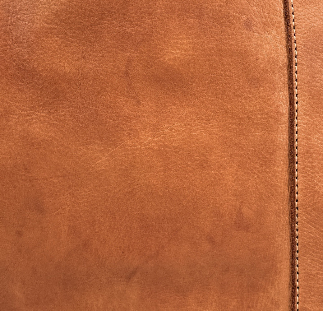 Grand sac porté épaule en cuir souple tannage végétal STORM XL HURRICAN Camel