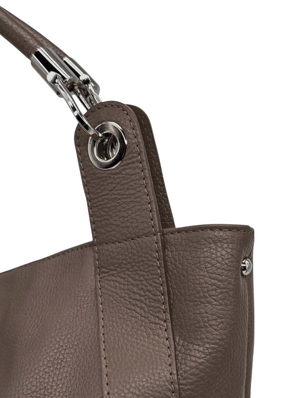Borsa grande in pelle martellata PARIS Marrone moka