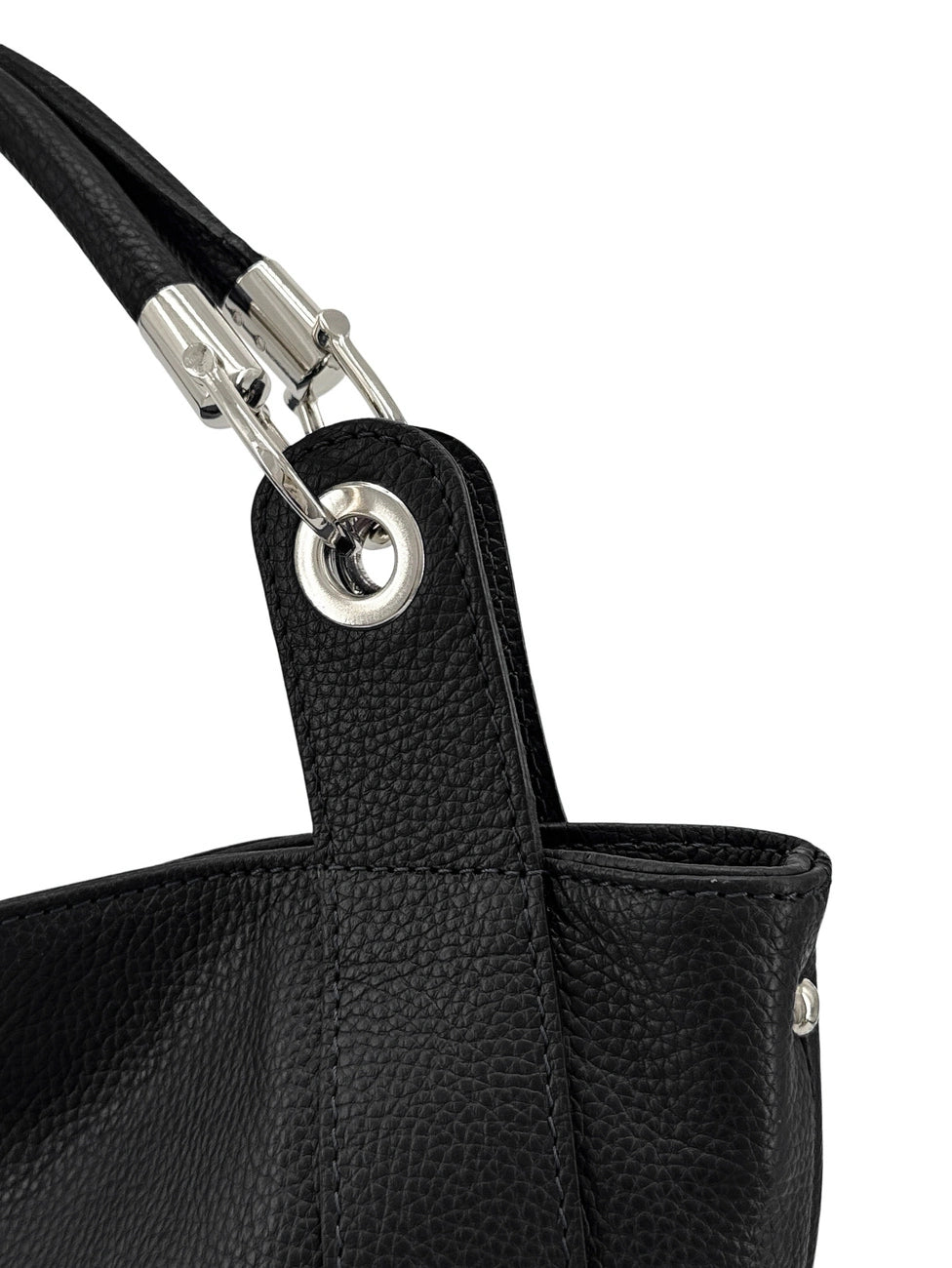 Grande borsa in pelle martellata PARIS Nero