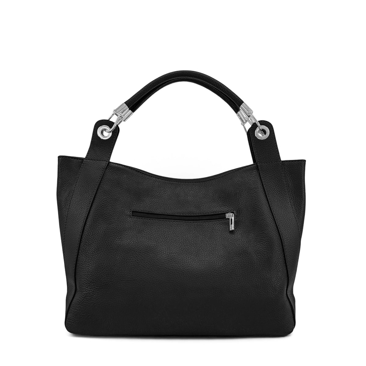 Grande borsa in pelle martellata PARIS Nero