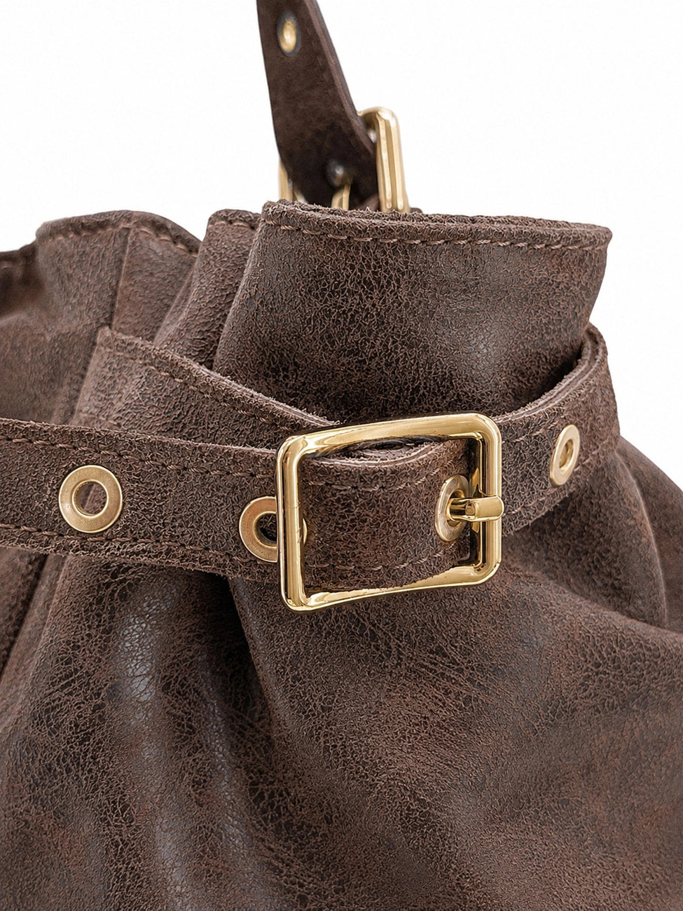 Borsa bowling in pelle spazzolata NEW PRINCESS XL Marrone cioccolato