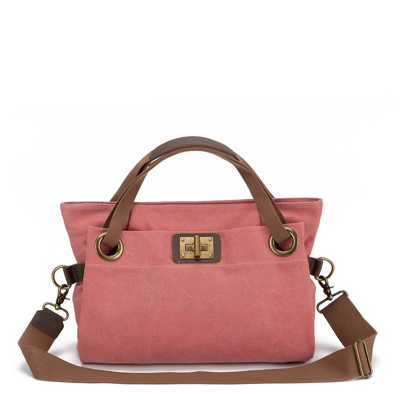 Borsa per il fine settimana in pelle e tela TOBAGO Mole chiara
