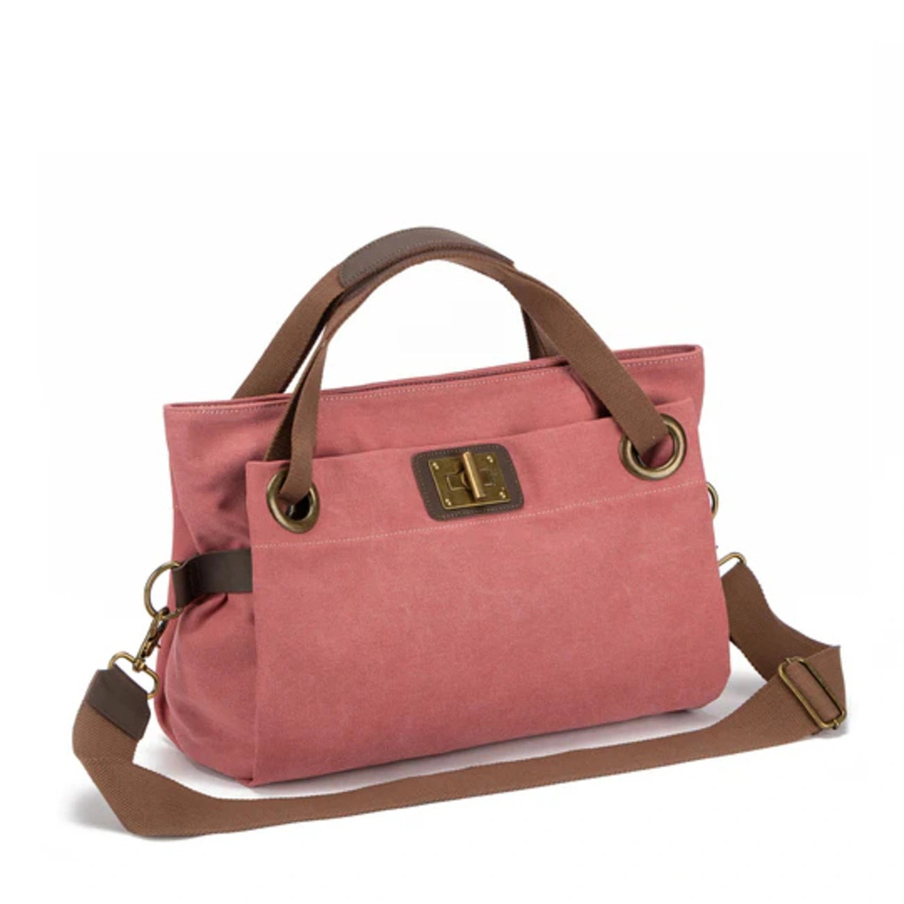 Borsa per il fine settimana in pelle e tela TOBAGO Mole chiara