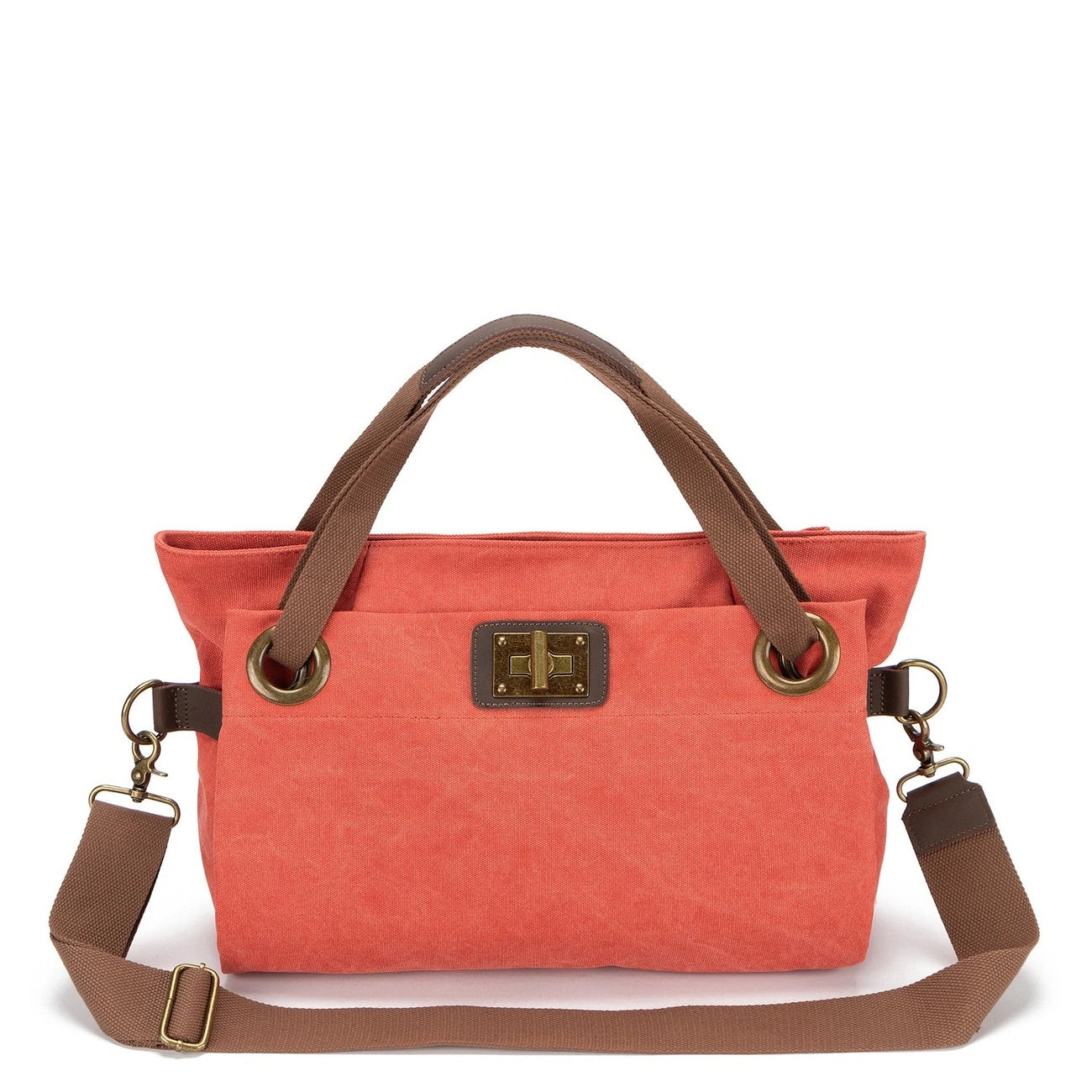 Borsa per il fine settimana in pelle e tela TOBAGO Mole chiara