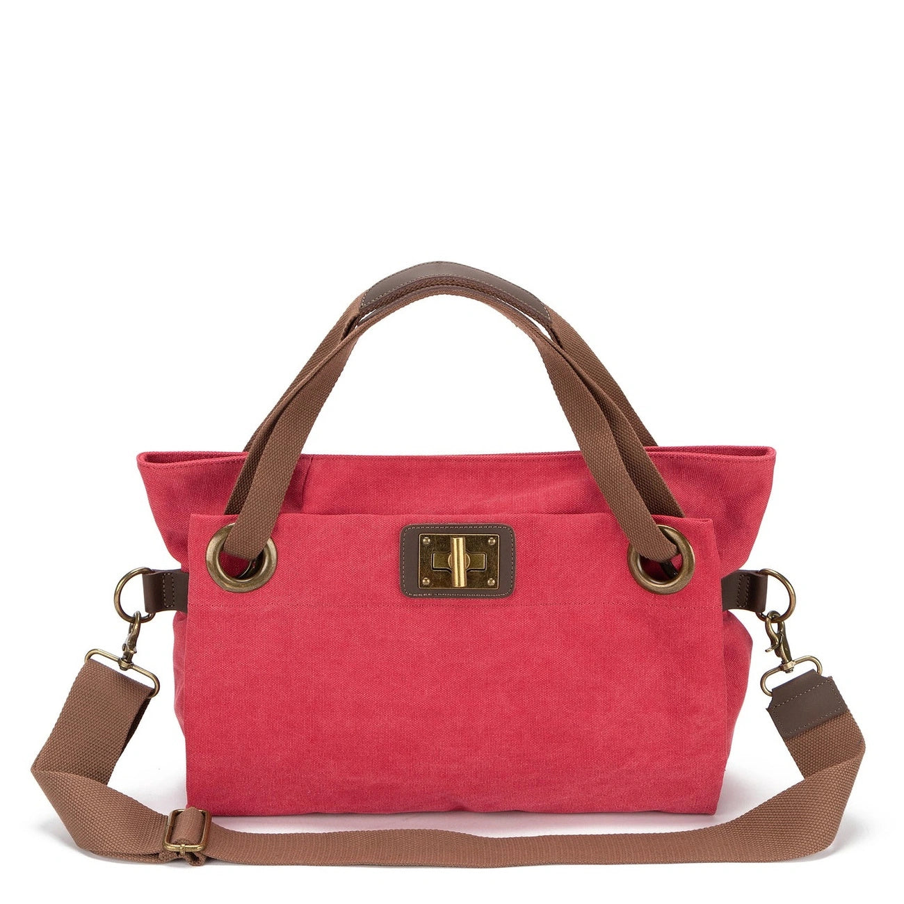 Borsa per il fine settimana in pelle e tela TOBAGO Mole chiara