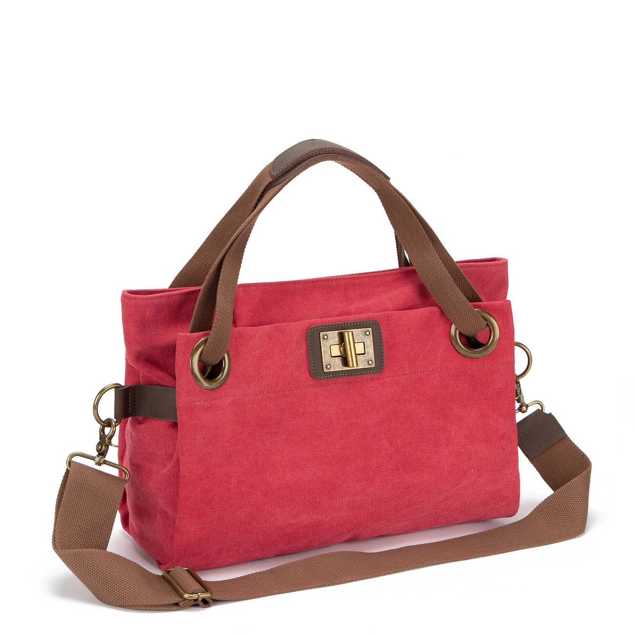 Borsa per il fine settimana in pelle e tela TOBAGO Mole chiara