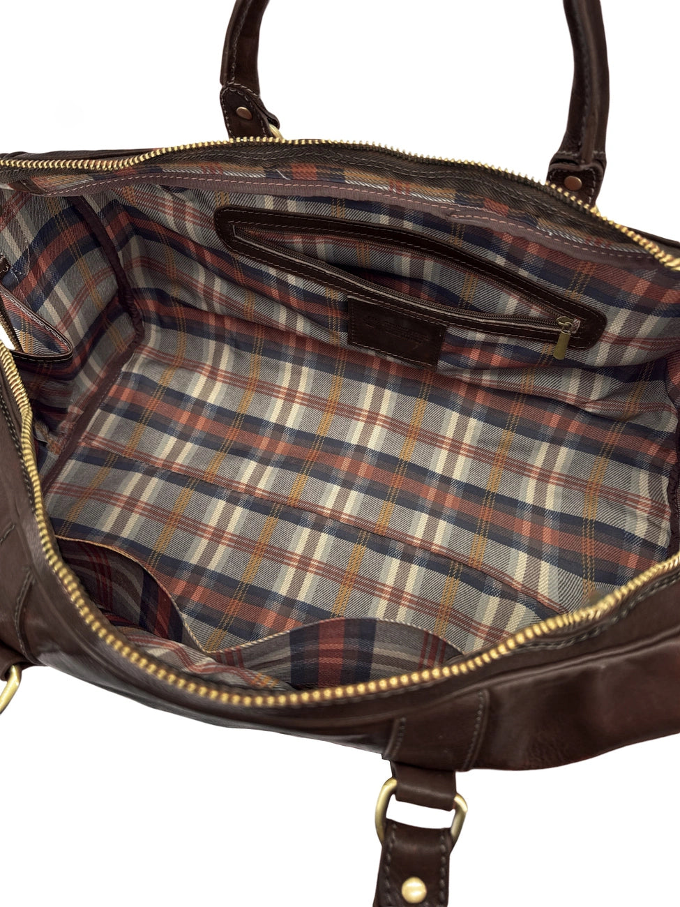 Reisetasche aus Glattleder KALAHARI Schokoladenbraun