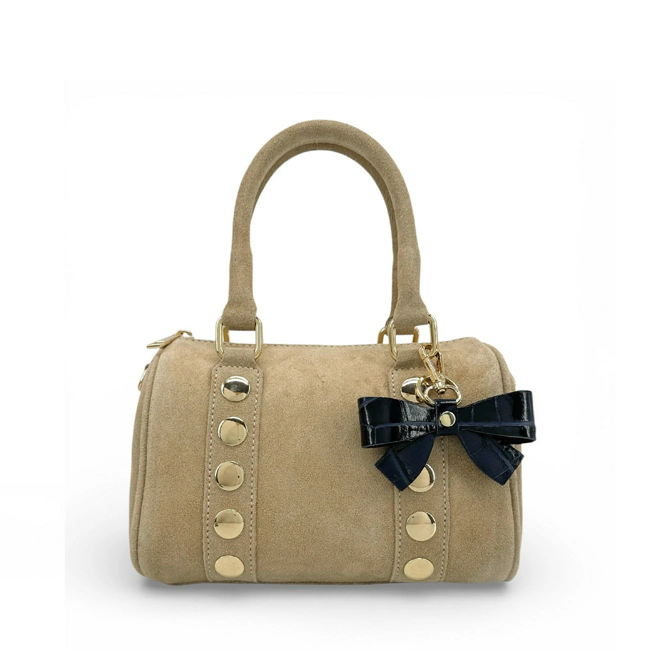 Leather keychain with crocodile pattern FARFALA CROCO Anise green