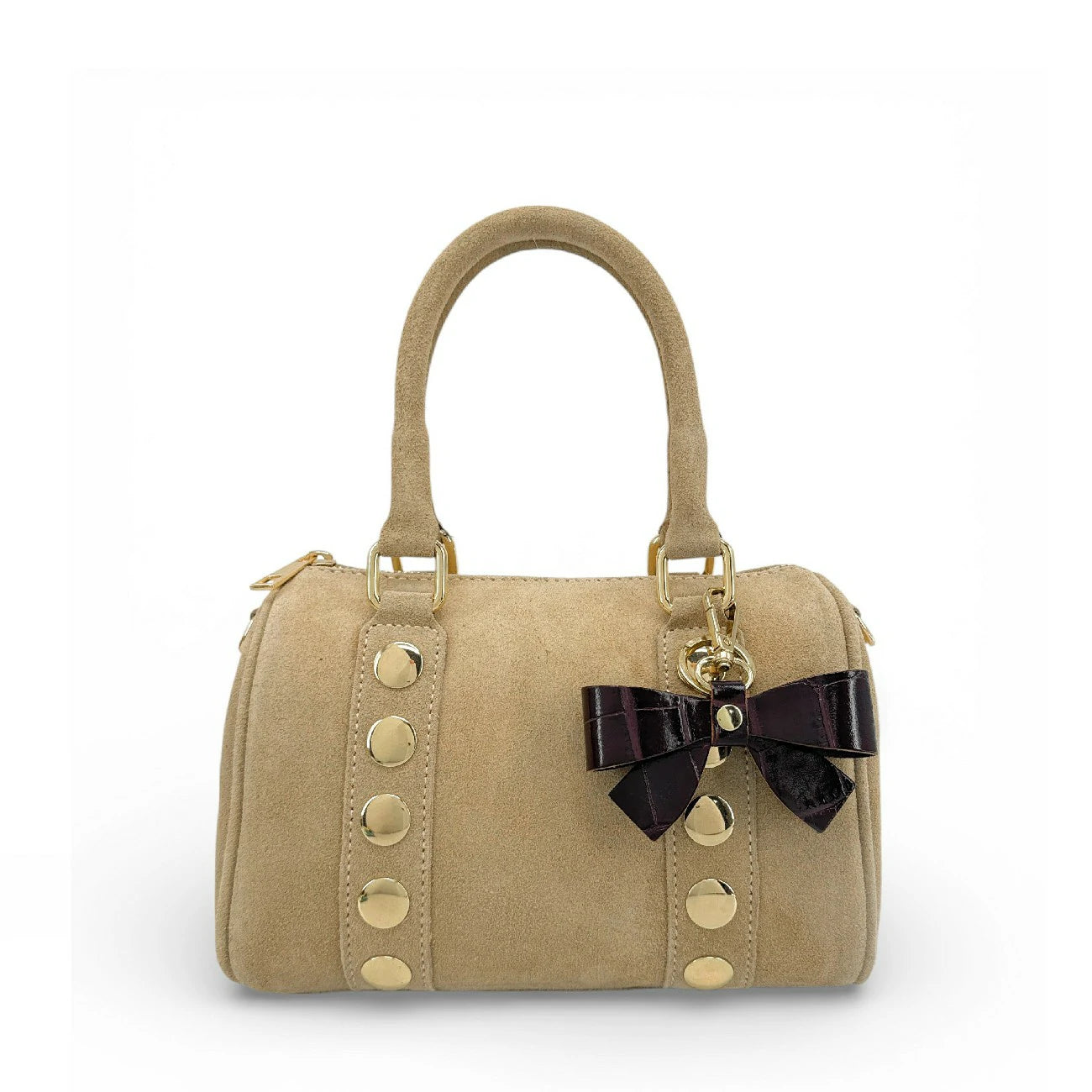 Leather keychain with crocodile pattern FARFALA CROCO Anise green