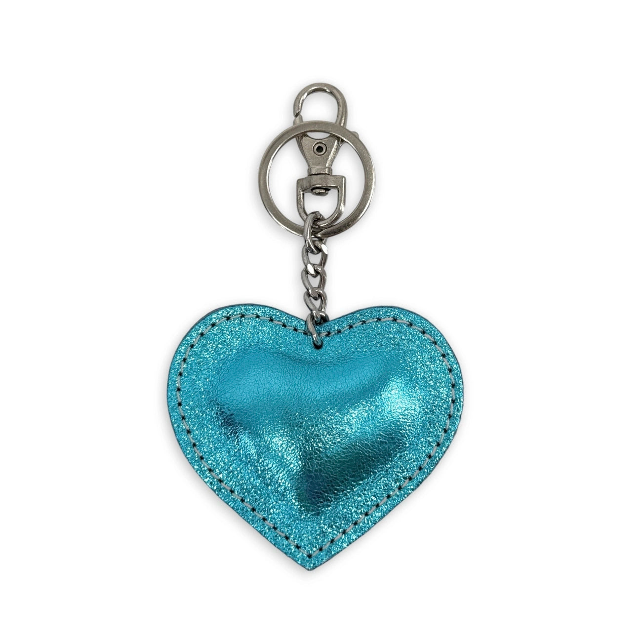 Portachiavi in pelle iridescente ETOILE GLOW Blu mari del sud