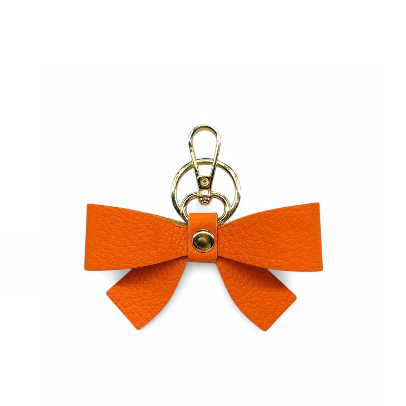 Porte-clés en cuir grainé FARFALA Orange