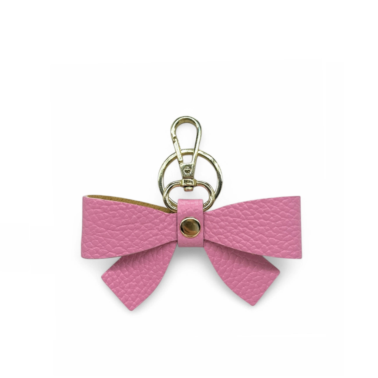 Porte-clés en cuir grainé FARFALA Rose