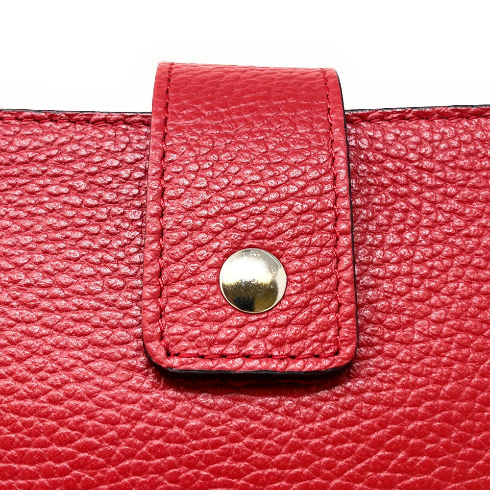 Sac trapèze en cuir grainé MARTENS Rouge foncé