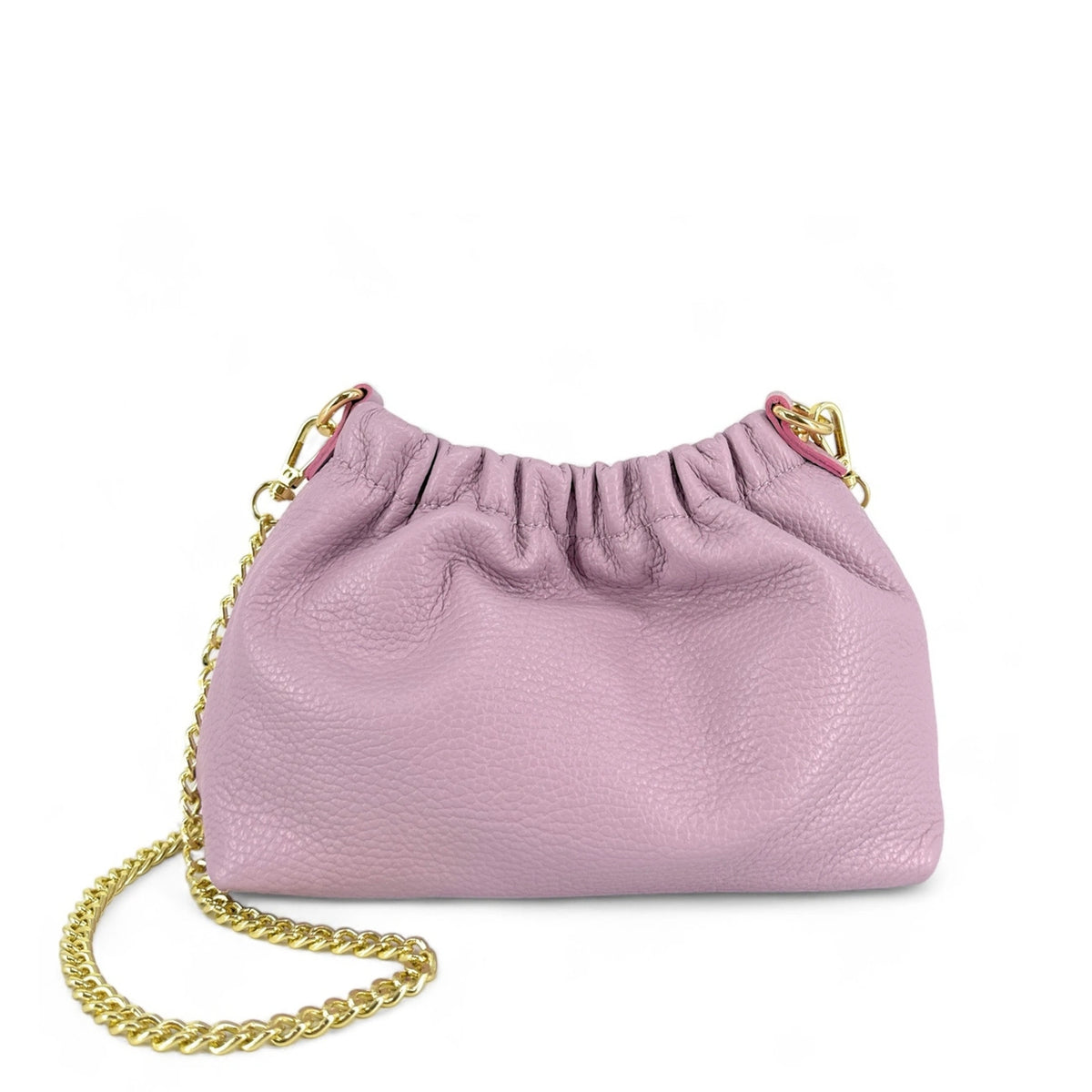 Grained leather bag bag POUCHINETTE Mauve