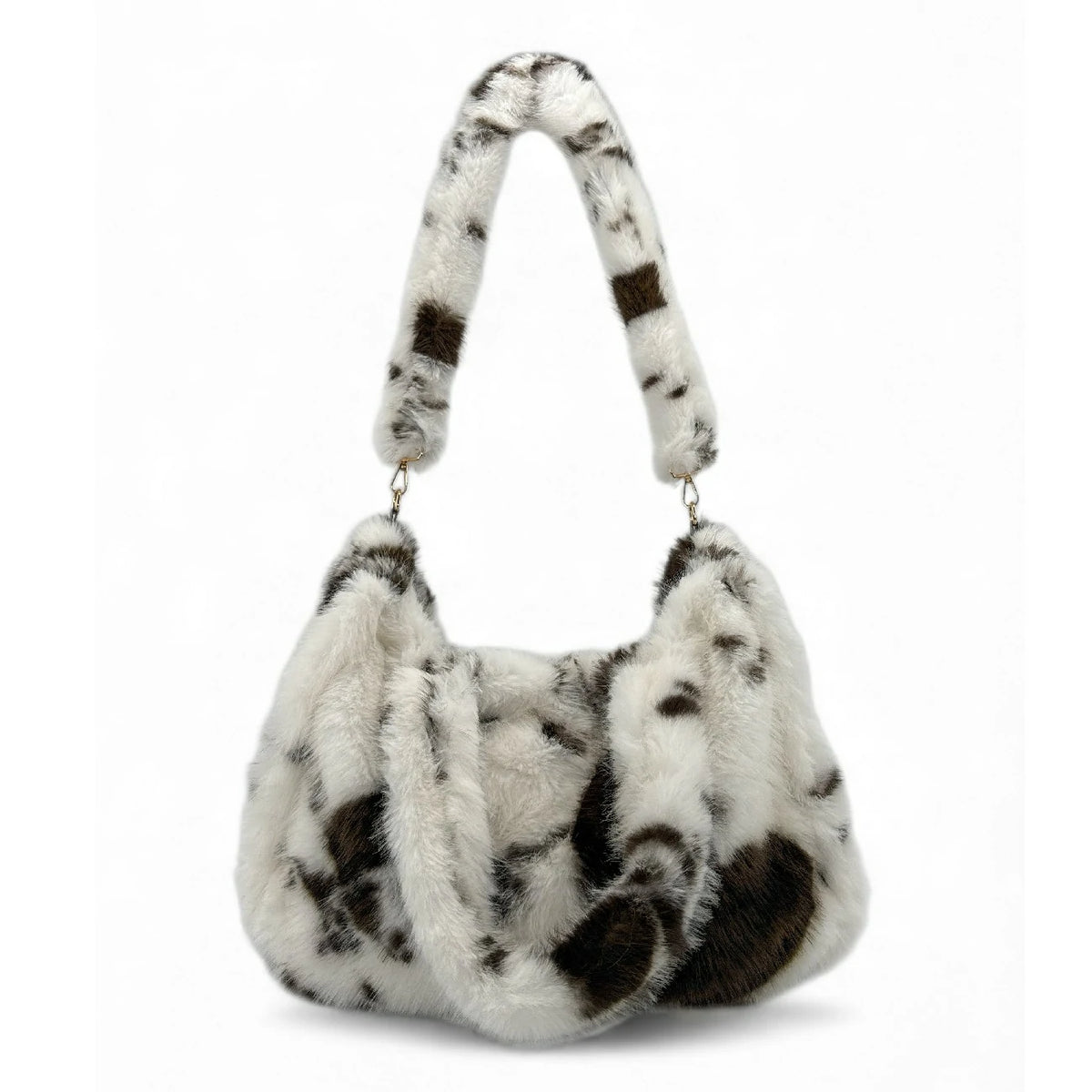 Borsa shopper in pelliccia sintetica PJ PARTY Mucca marrone