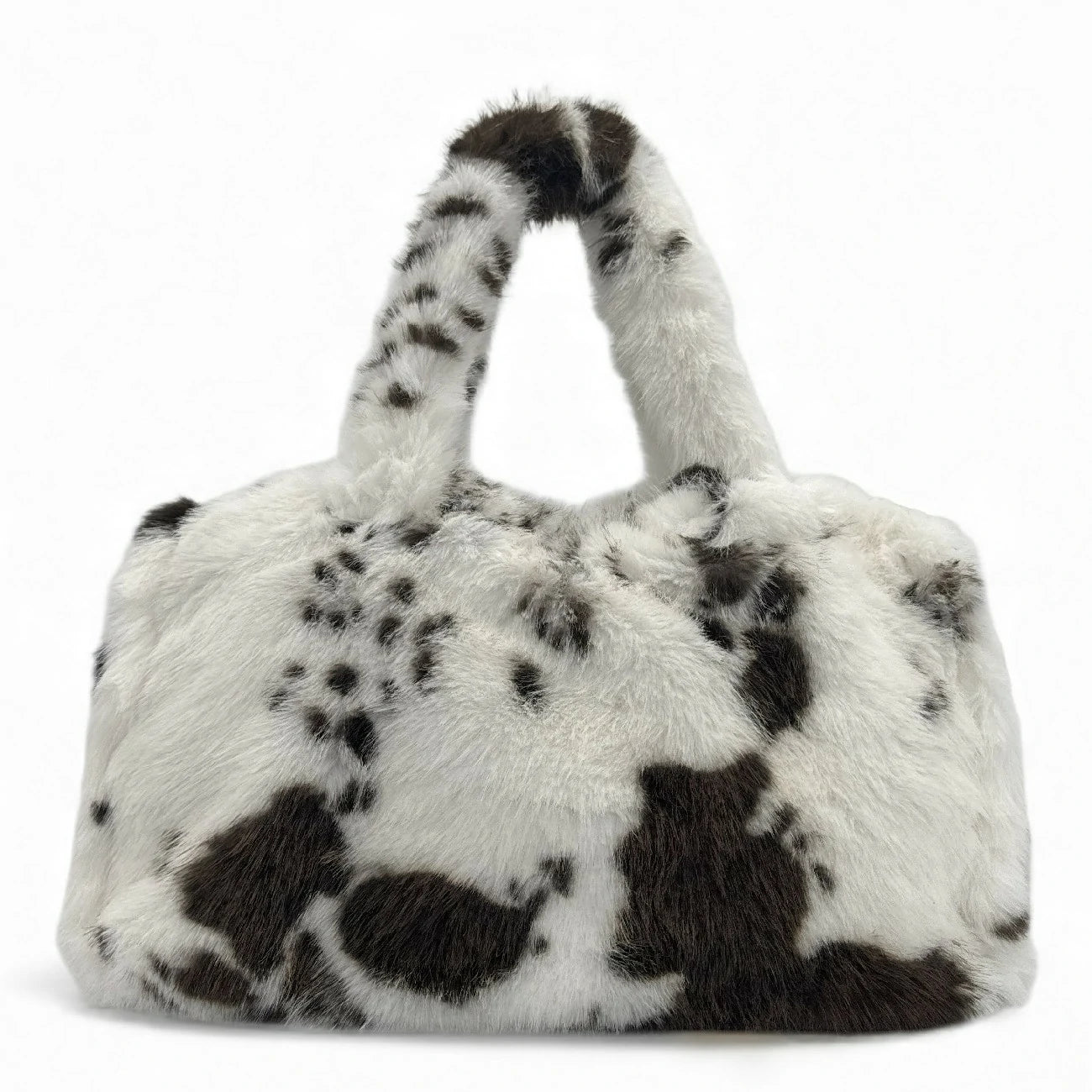 Sac cabas en fausse fourrure PJ PARTY Vache marron