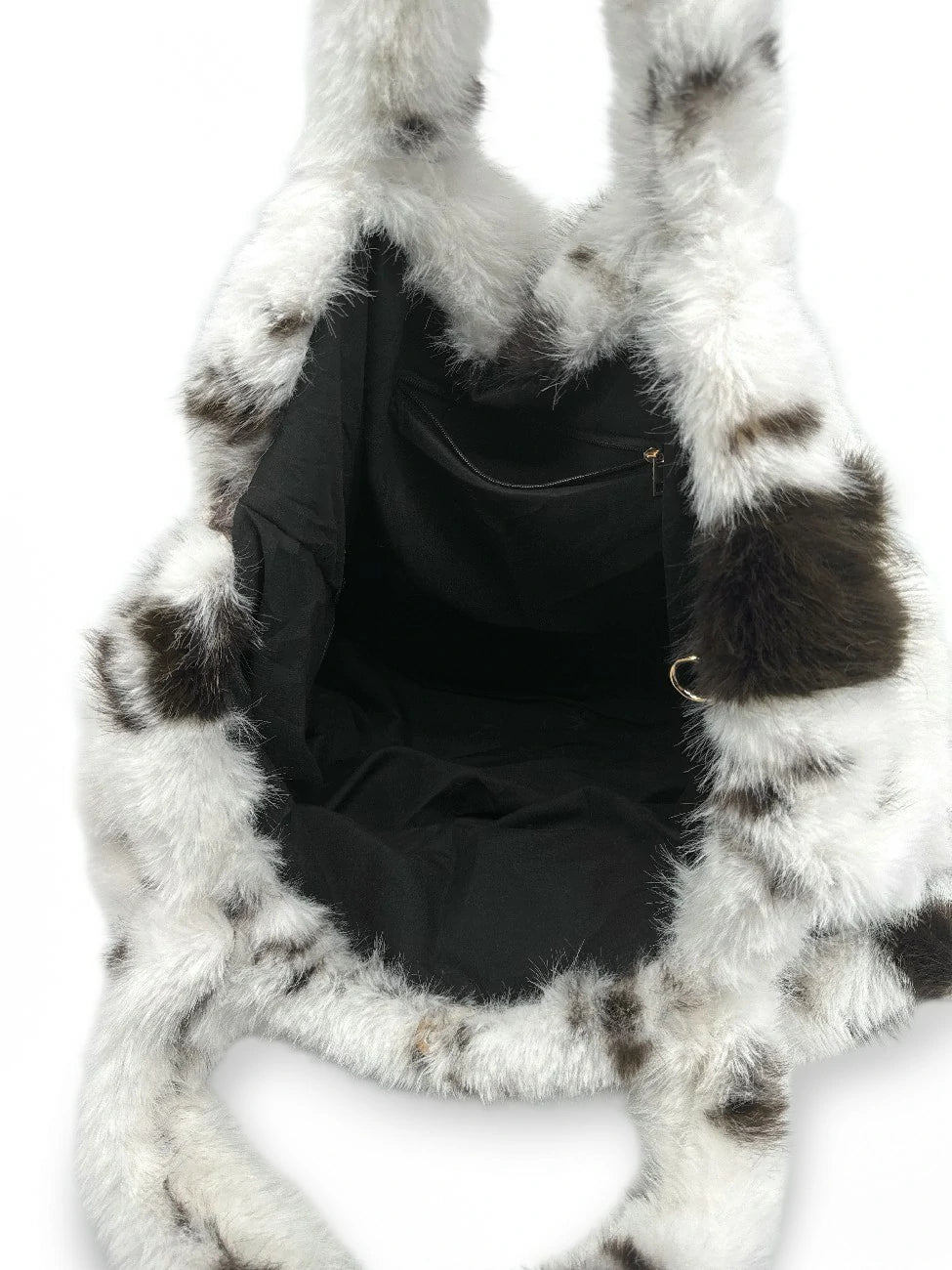Borsa shopper in pelliccia sintetica PJ PARTY Mucca marrone