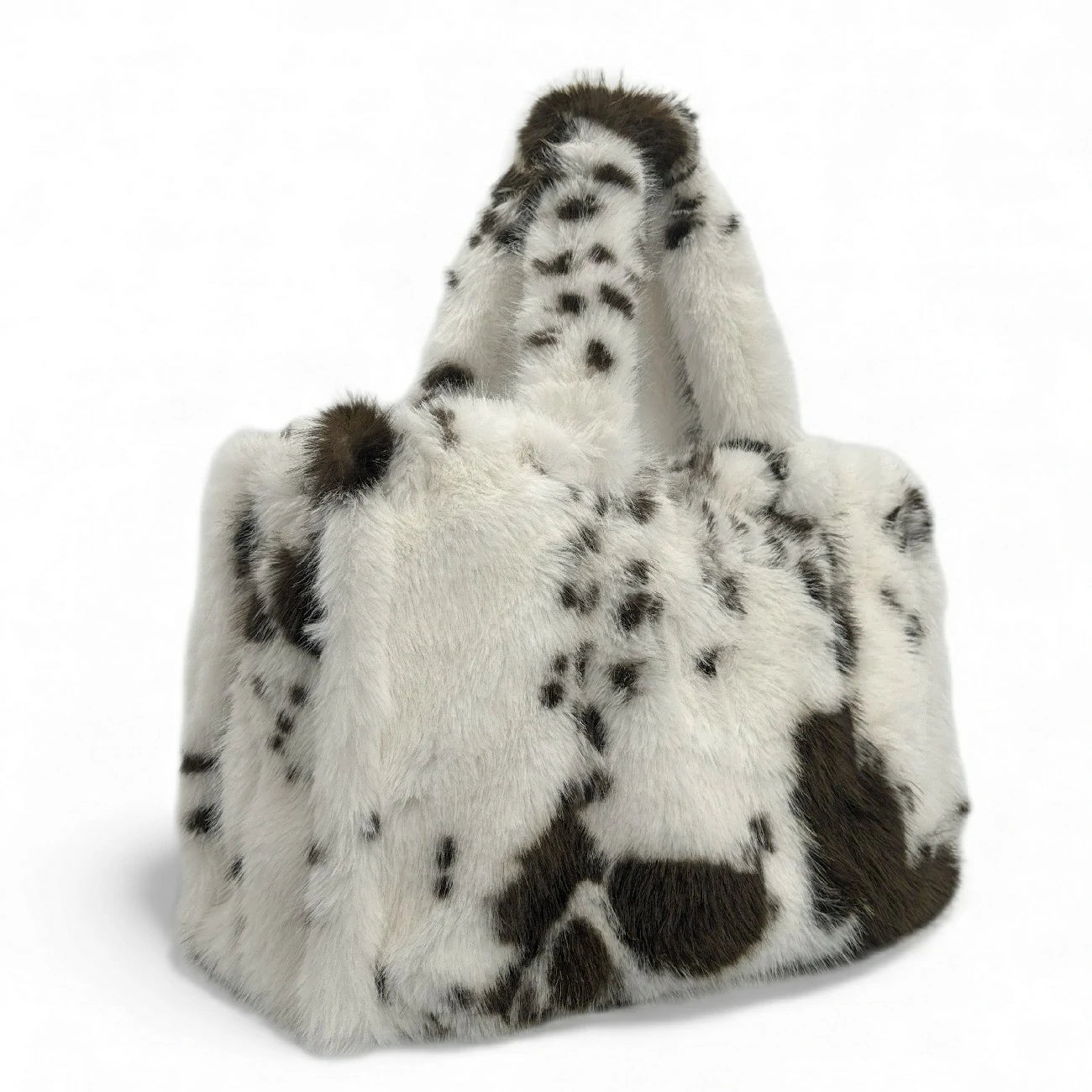 Sac cabas en fausse fourrure PJ PARTY Vache marron