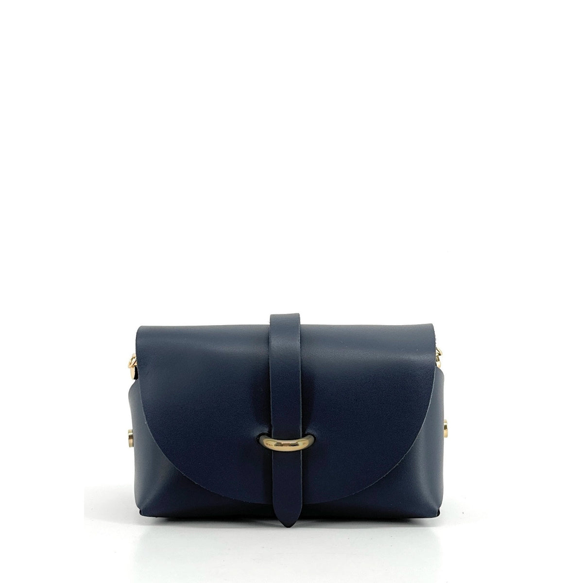 Mini-Handtasche aus Glattleder CANDY Marineblau