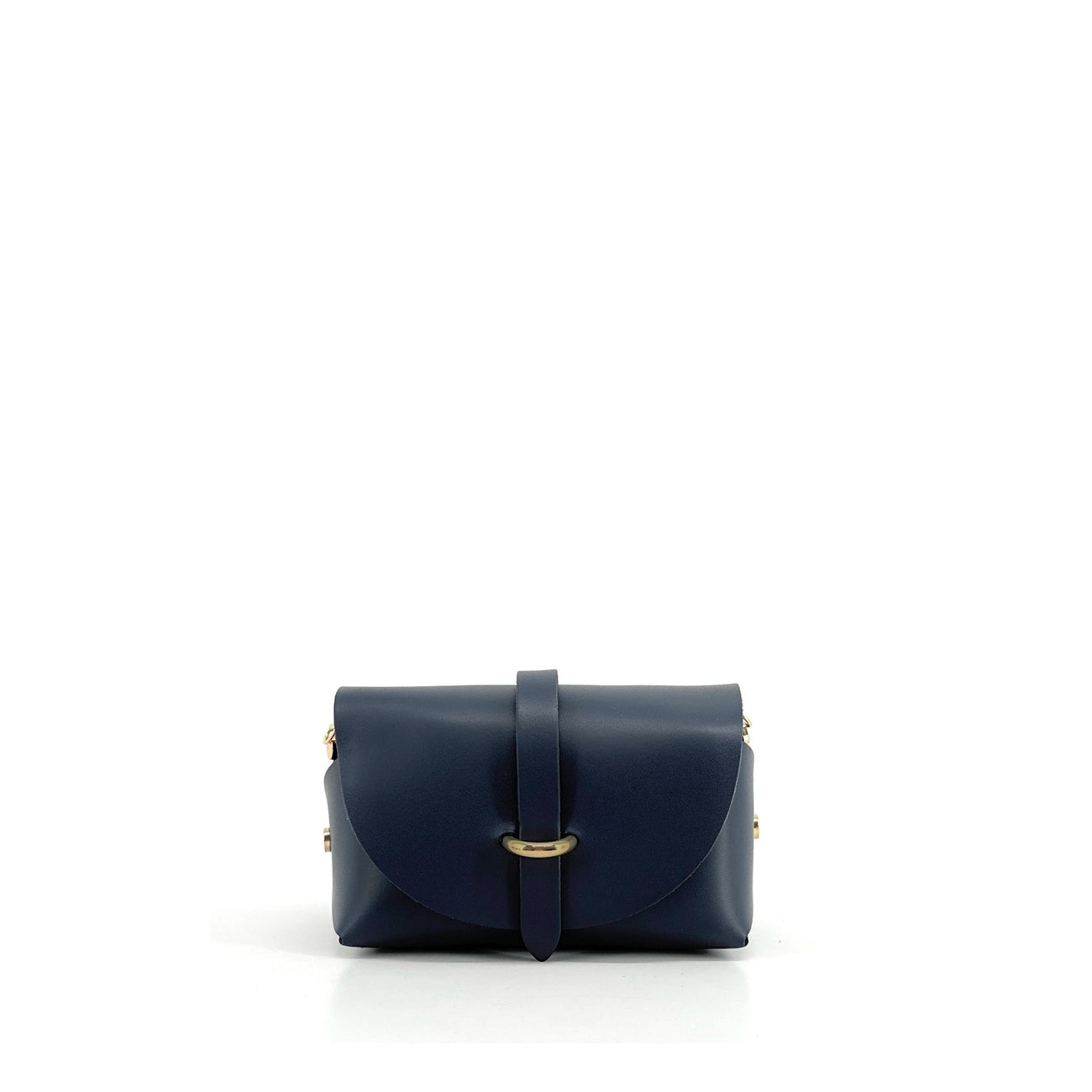 Mini-Handtasche aus Glattleder CANDY Marineblau