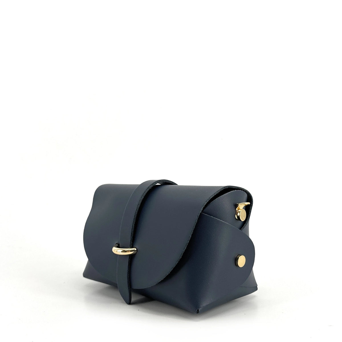 Mini-Handtasche aus Glattleder CANDY Marineblau