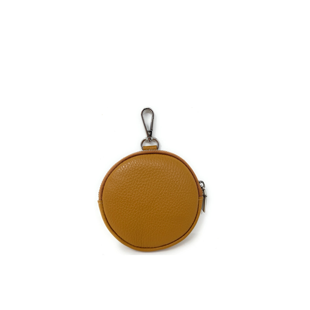 Porte monnaie en cuir grainé italien NEMO Marron camel