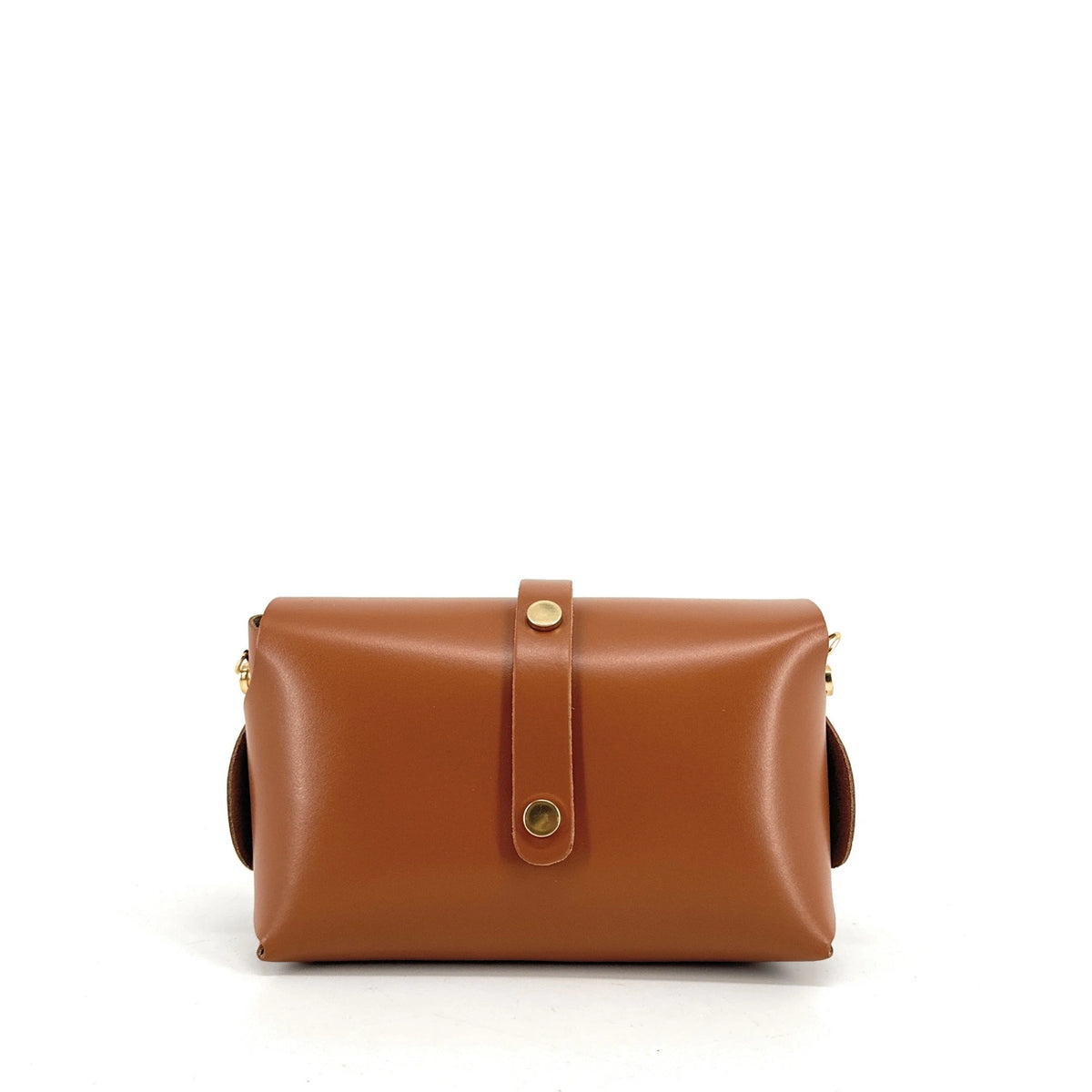 Mini borsa a mano in pelle liscia CANDY Marrone cammello scuro