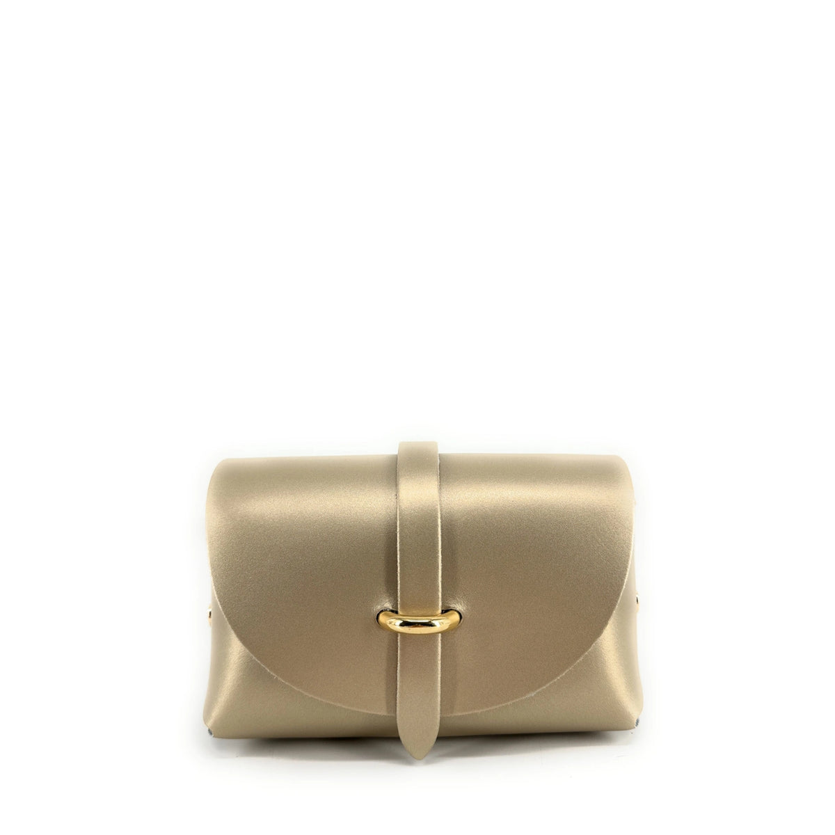 Mini borsa a mano in pelle liscia CANDY oro pallido