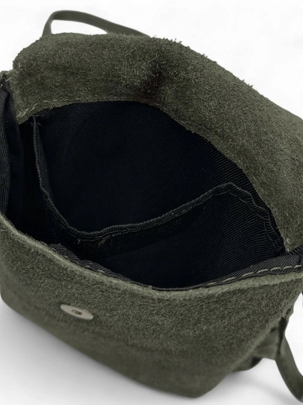 Bandolera de piel de ante ODINA Caqui