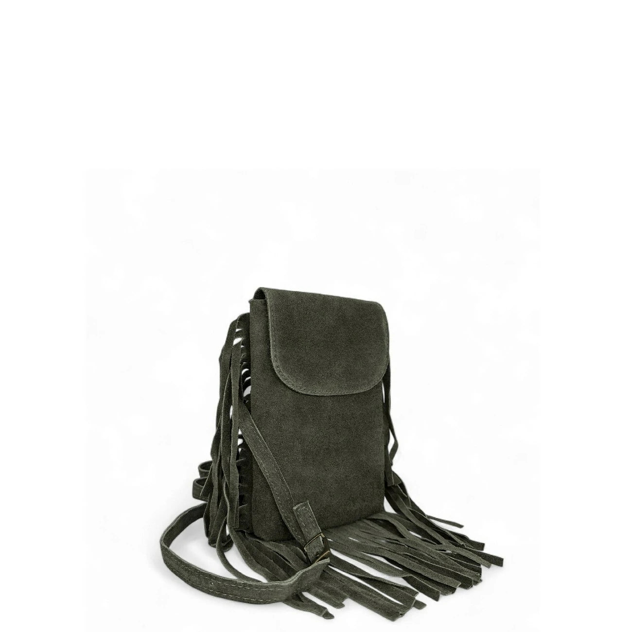 Sac besace en croûte de cuir ODINA Kaki