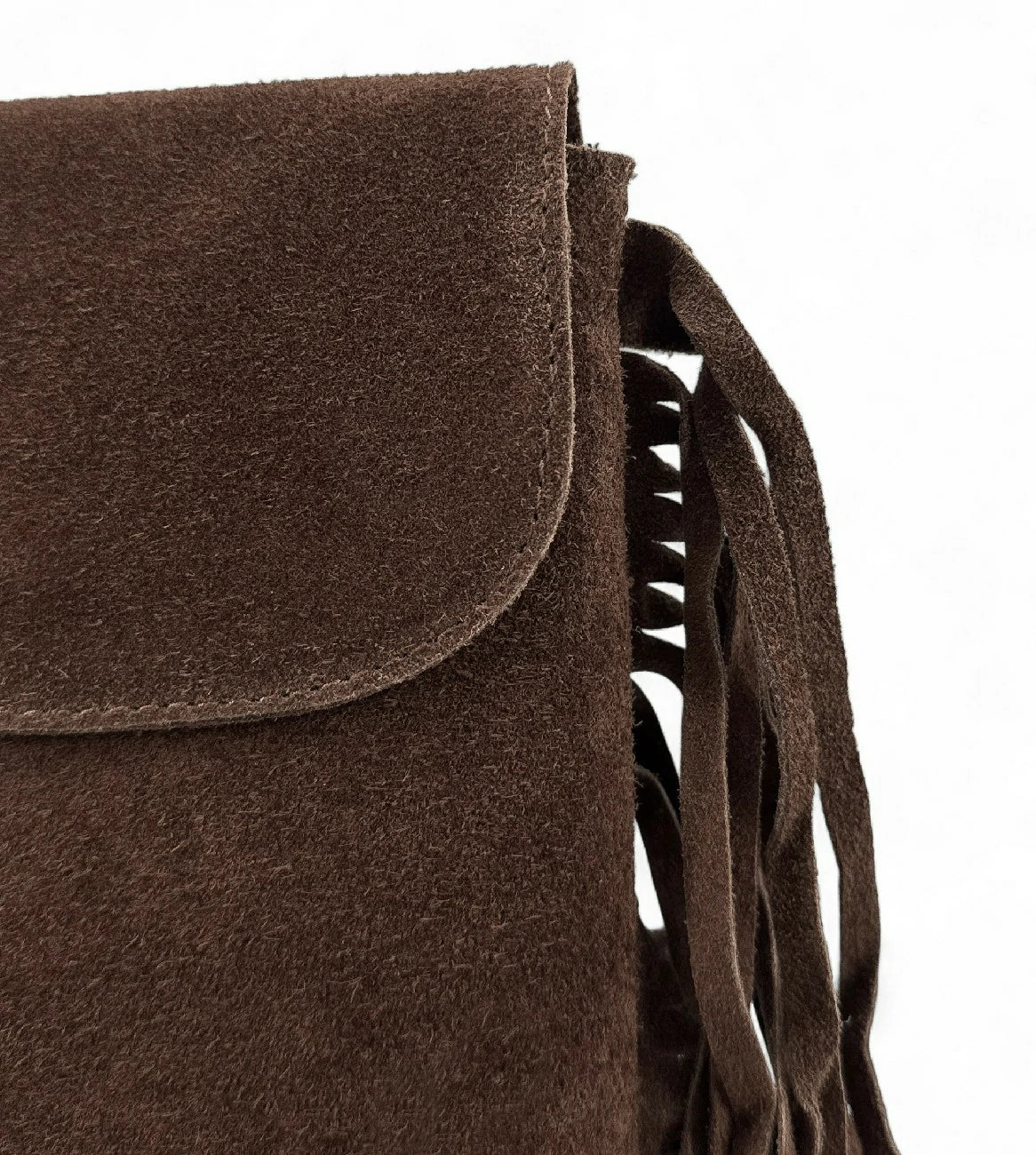Sac besace en croûte de cuir ODINA Marron Cannelle