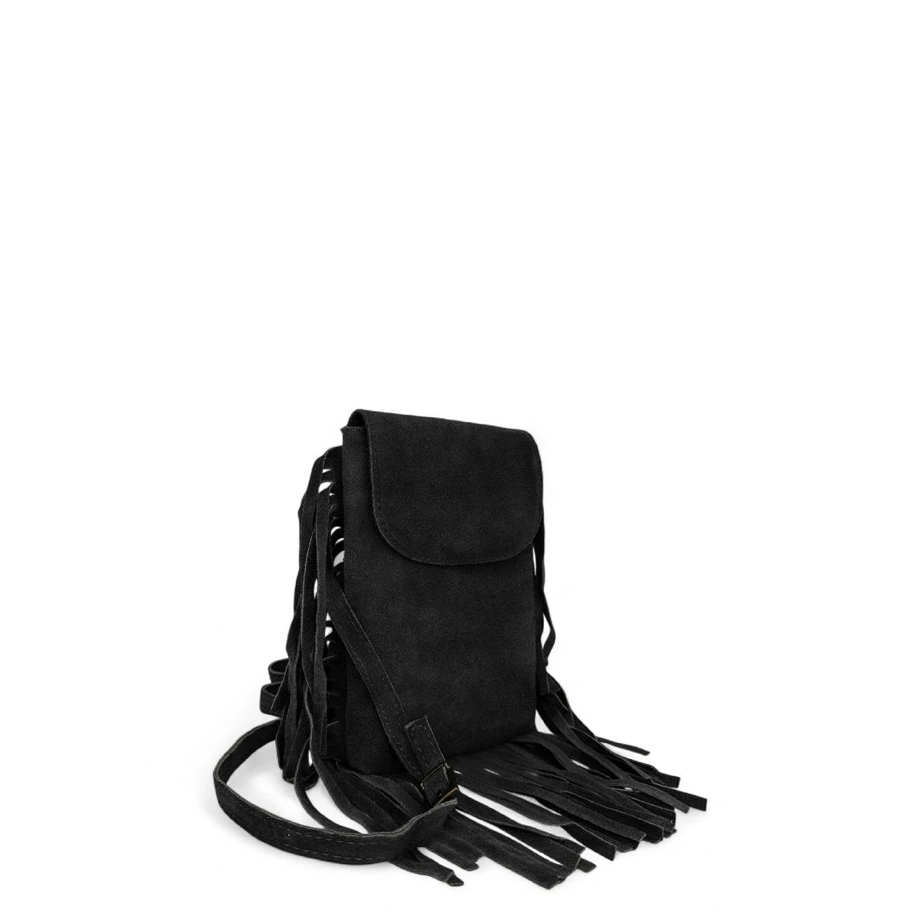 Sac besace en croûte de cuir ODINA Noir