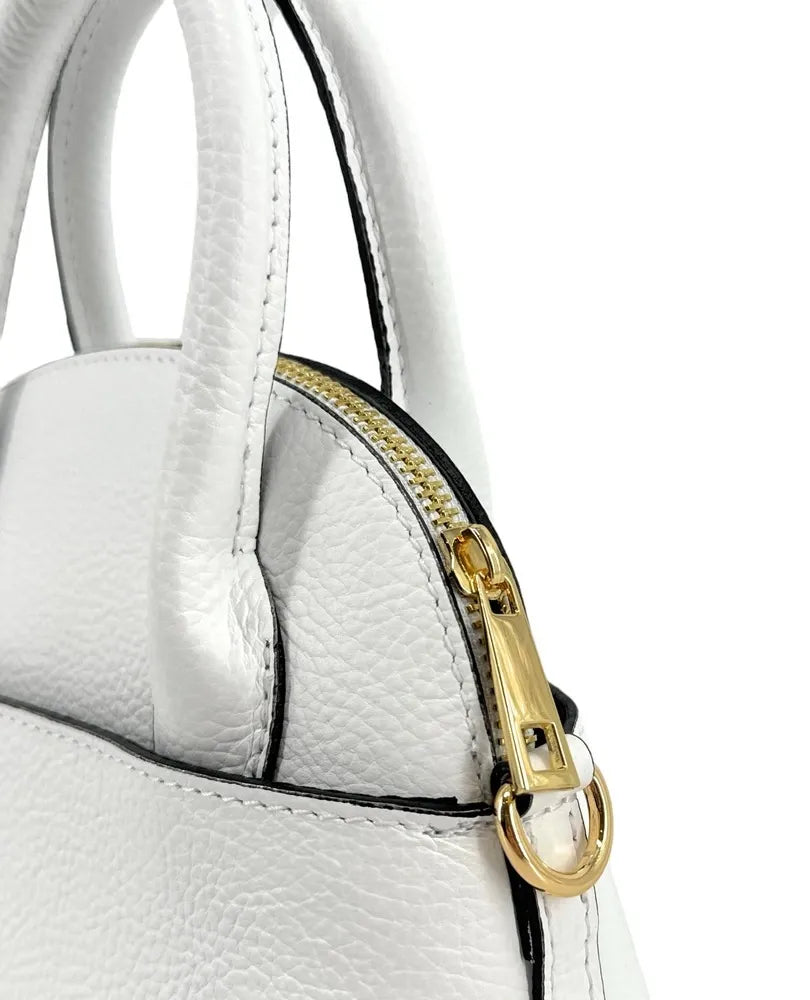 Mini-sac à main en cuir grainé MANOLITA Blanc