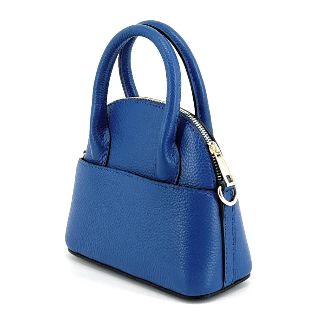 Mini-sac à main en cuir grainé MANOLITA Bleu roi