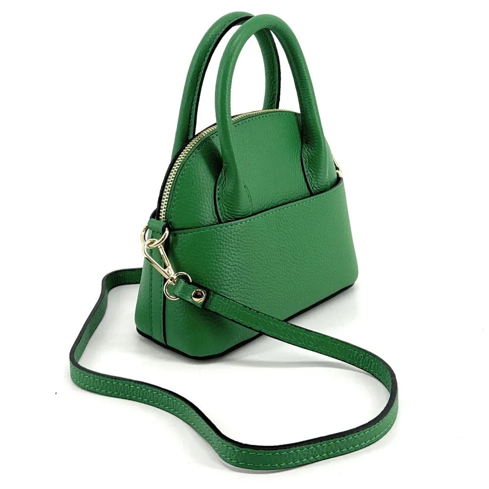 Mini-sac à main en cuir grainé MANOLITA Vert anglais