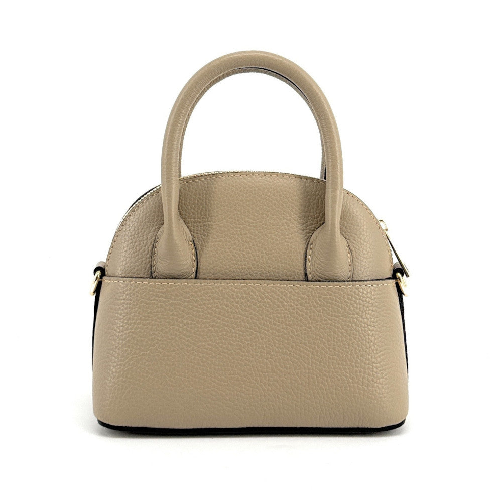 Mini-sac à main en cuir grainé MANOLITA Taupe