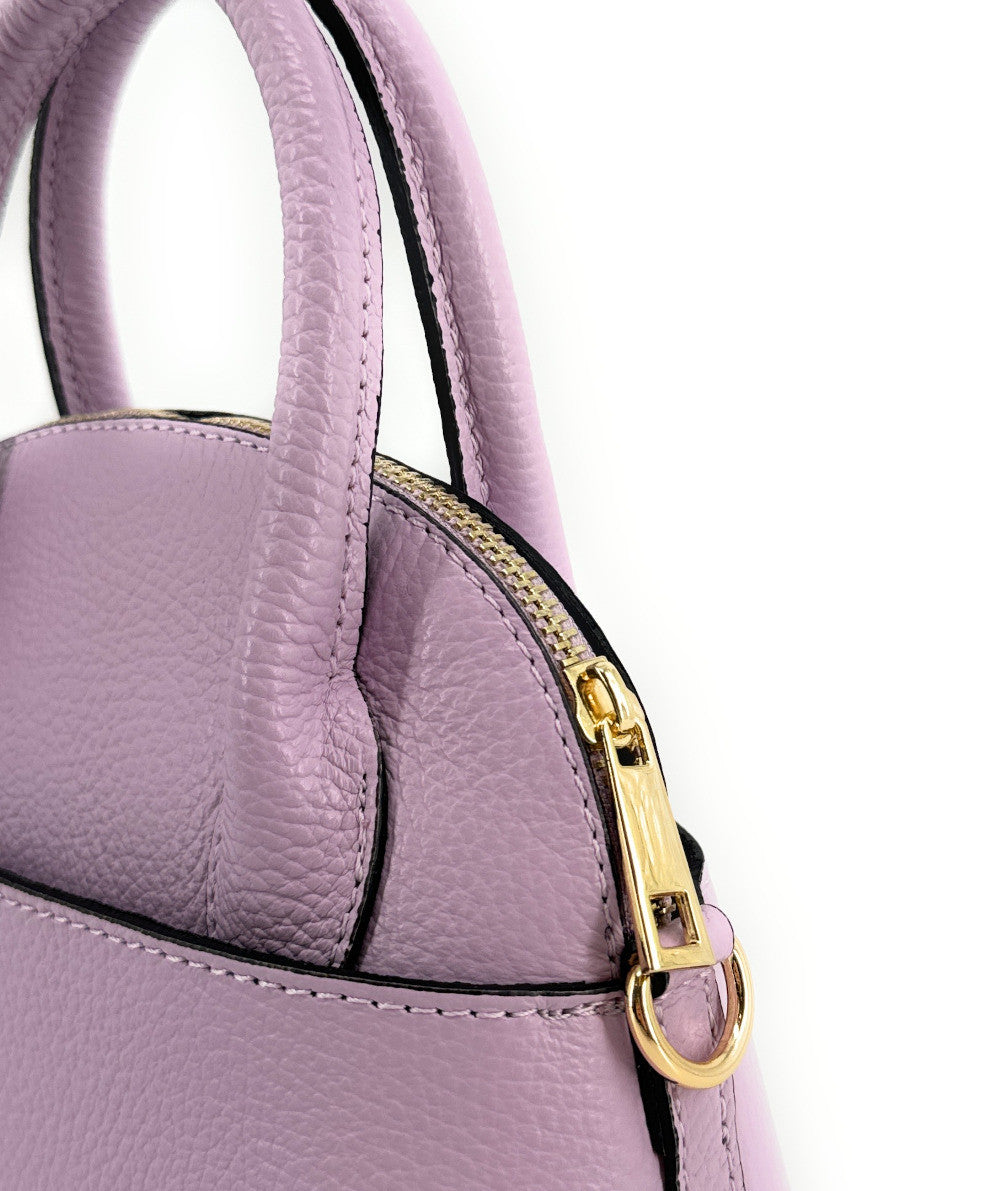 Mini-sac à main en cuir grainé MANOLITA Parme